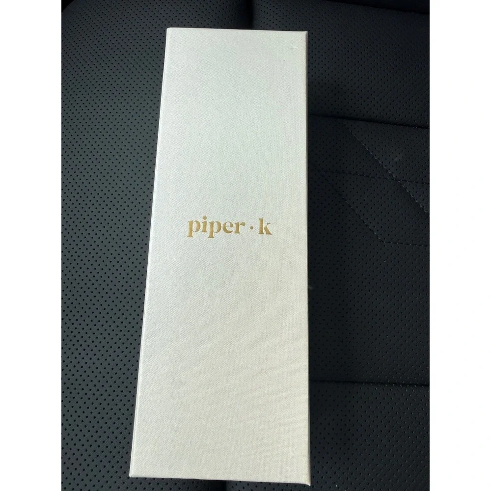 Piper K Gold Heart Bag‎ Charm and Keychain Pink Rope Beaded Accessory New in Box